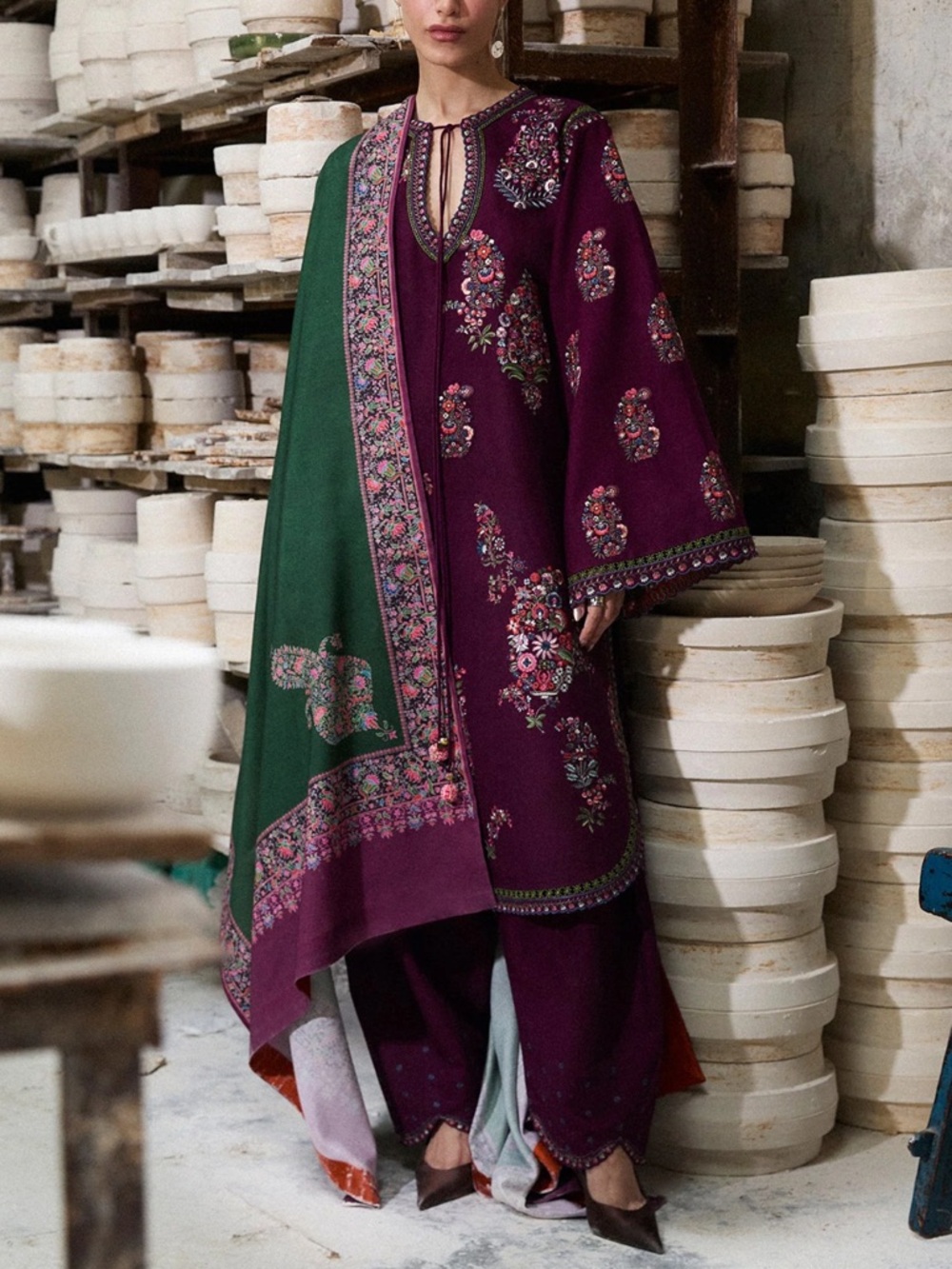 new pakistani embroidered dress